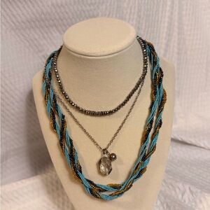 Elegant Multicolor Layered Necklace Set